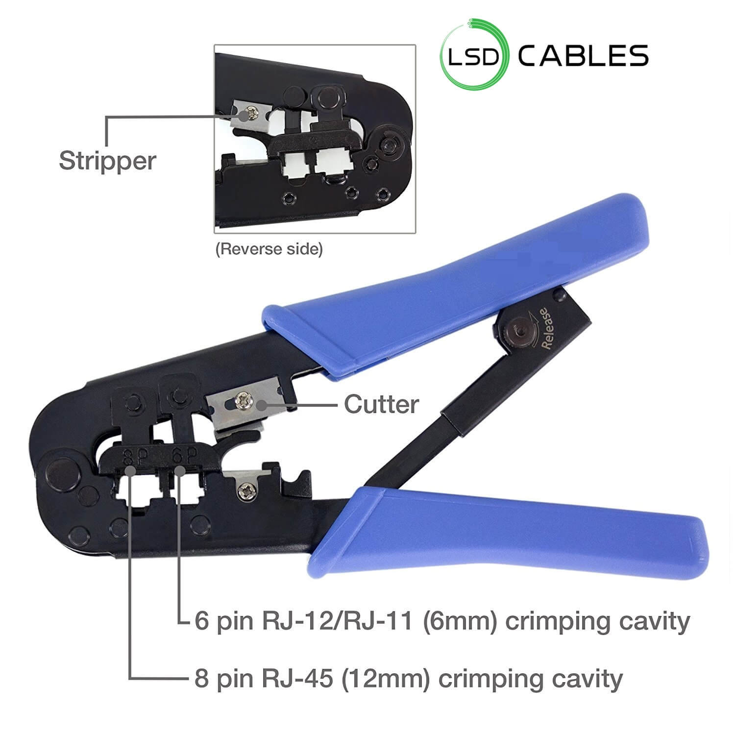 LSDCABLES RJ45 Crimping Tool L T01 3 - Crimping Tool Easy Handling RJ45 Connector  L-T01